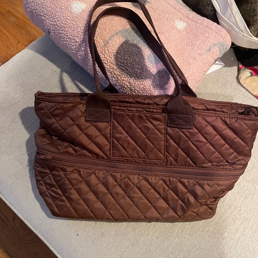 Quilted pursfection Brown travel Tote Bag